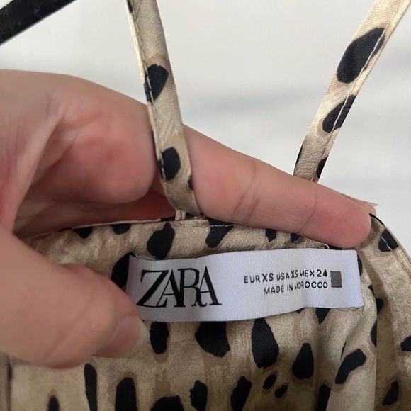 ZARA SATIN EFFECT DRESS🐆🤎 - Picture 3 of 4